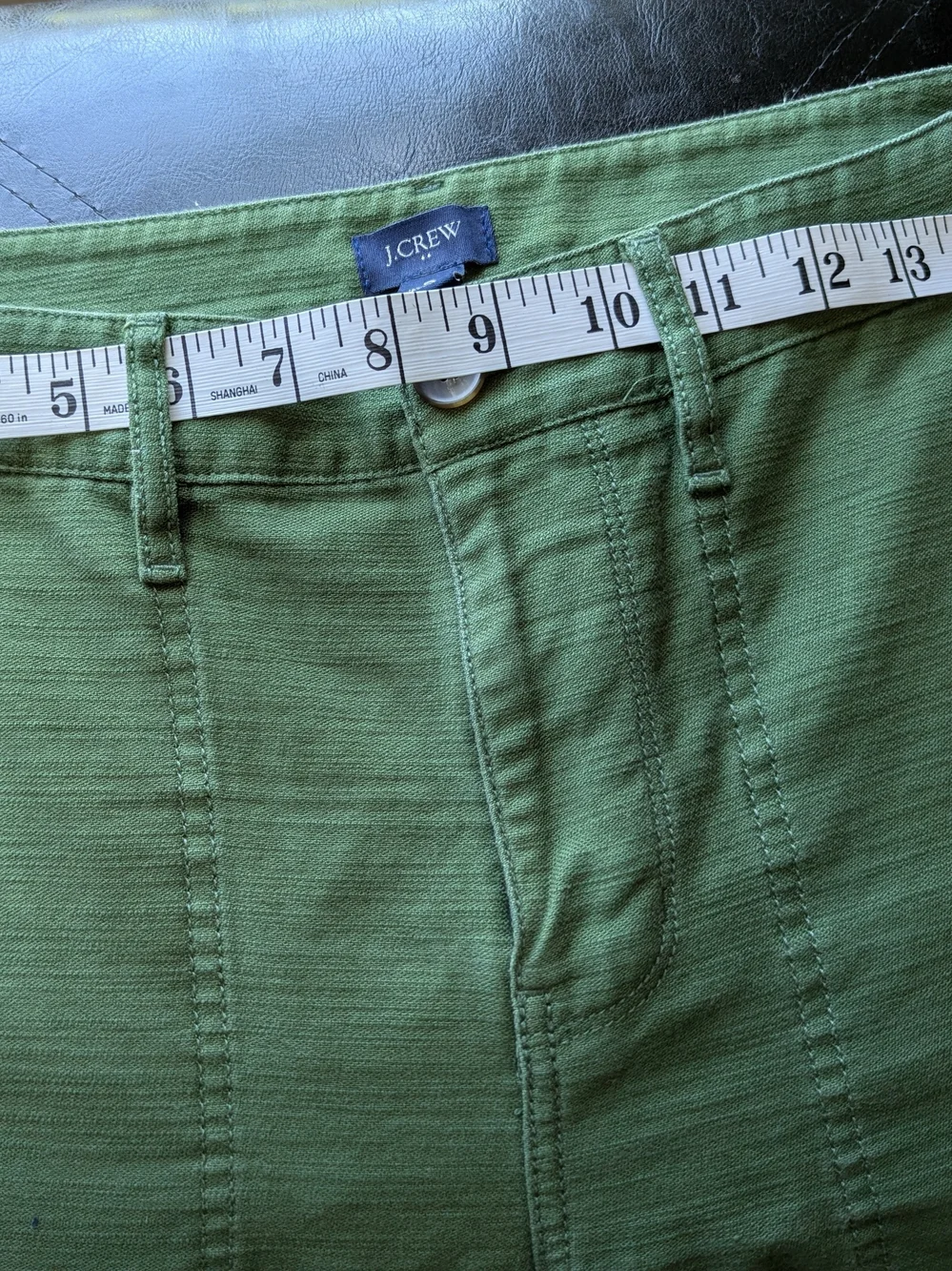 J. Crew Olive Green Straight-Leg Chinos